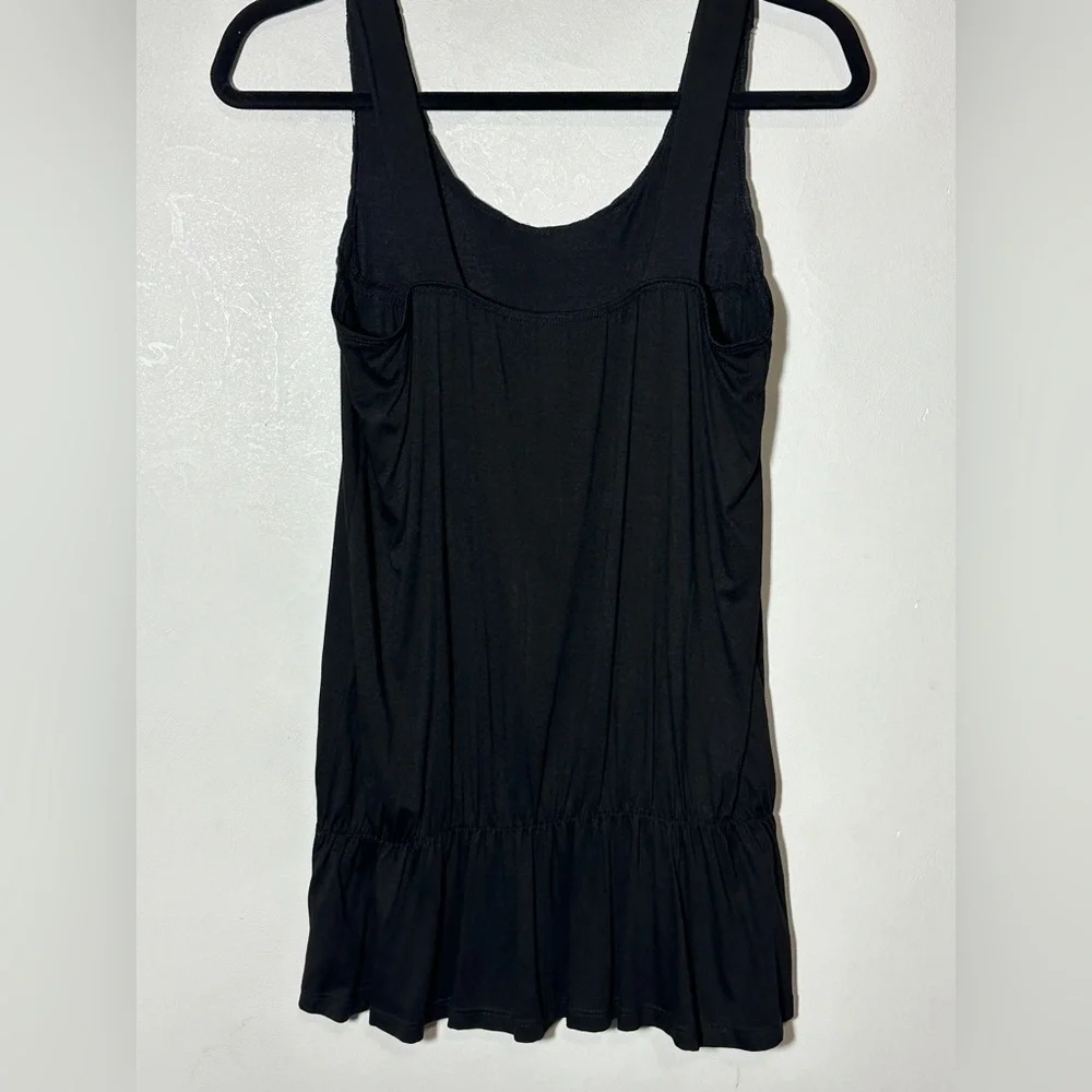 Chris & Carol Chic Black and White Embellished Sleeveless Classic Tank Top Sz L